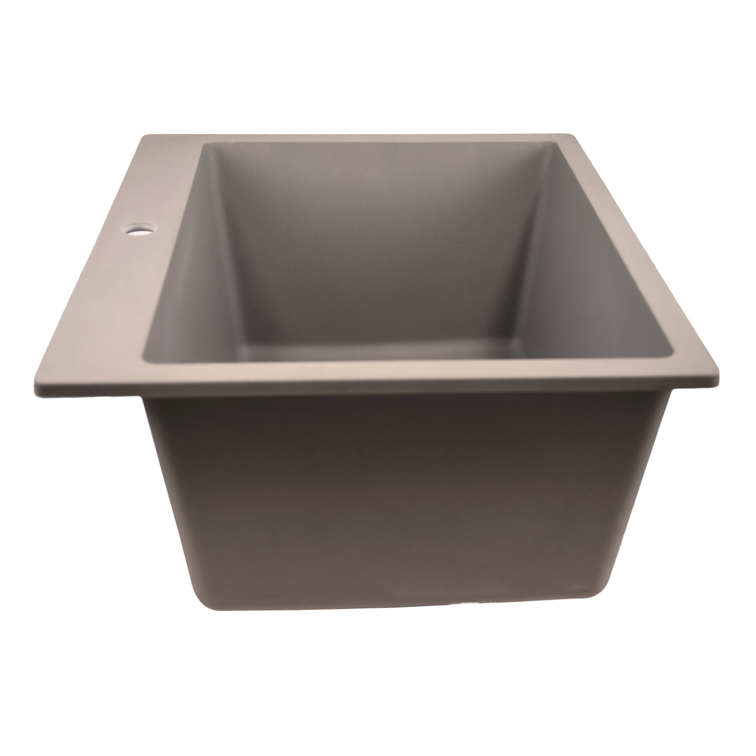 Nantucket Sinks Rockport 25" Dual Mount Granite Composite Laundry Sink, Truffle, PR2522-DM-TR