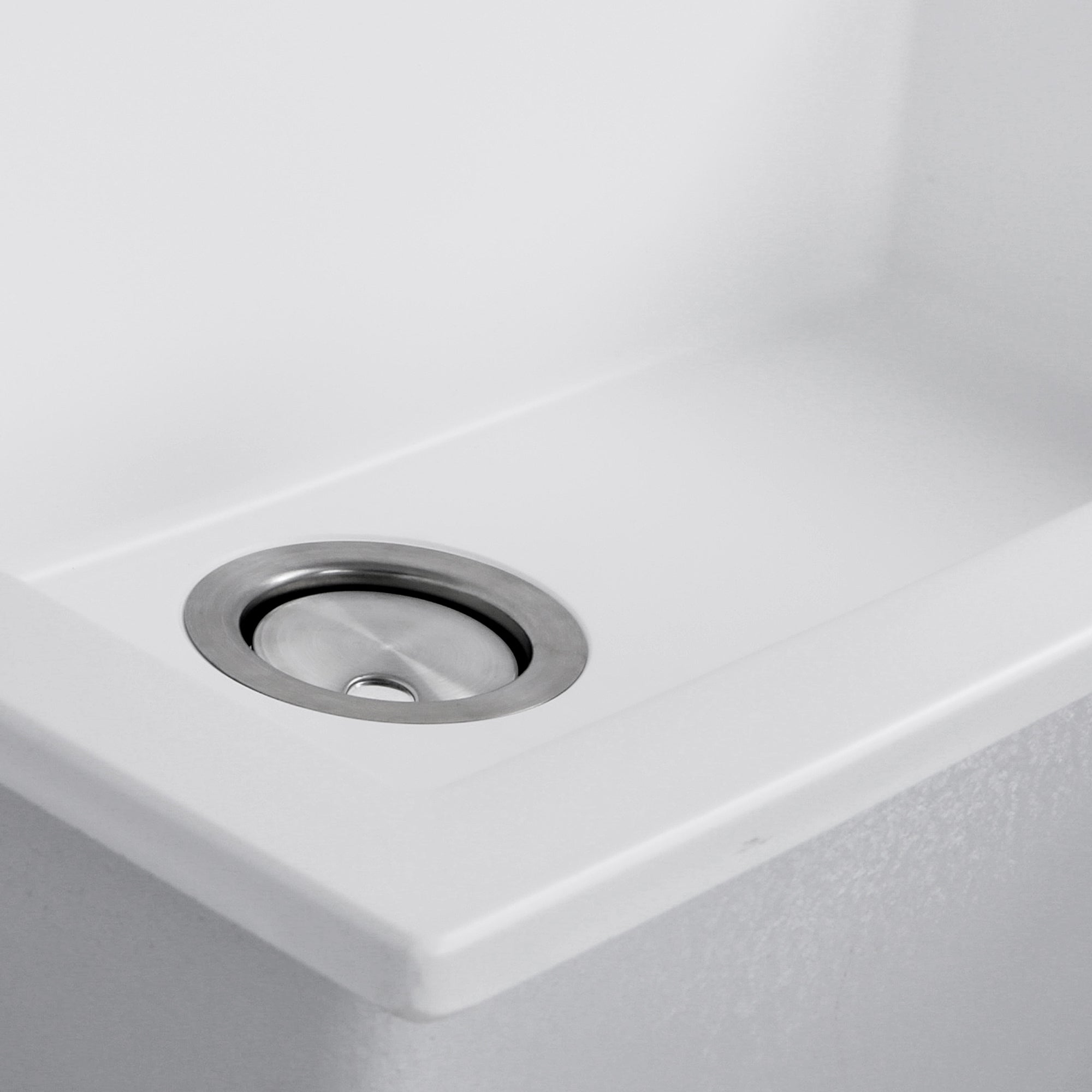 Nantucket Sinks Plymouth 27" Dual Mount Granite Composite Kitchen Sink with Accessories, White, PR2720-DM-W