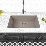 Nantucket Sinks Plymouth 30" Granite Composite Kitchen Sink, Truffle, PR3018-TR