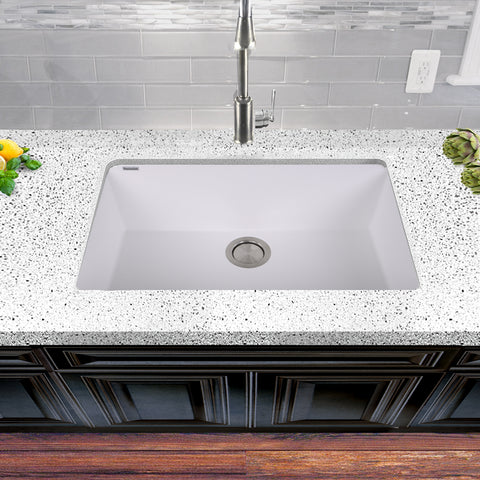Nantucket Sinks Plymouth 30" Granite Composite Kitchen Sink, White, PR3018-W