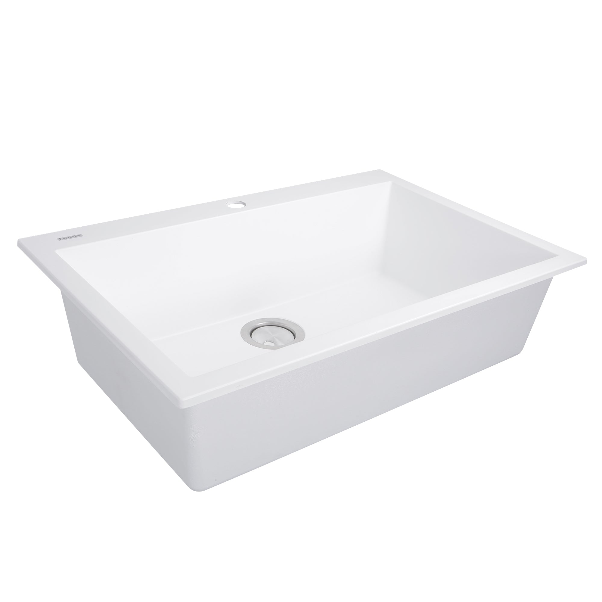 Nantucket Sinks Plymouth 30" Granite Composite Kitchen Sink, White, PR3020-DM-W - The Sink Boutique