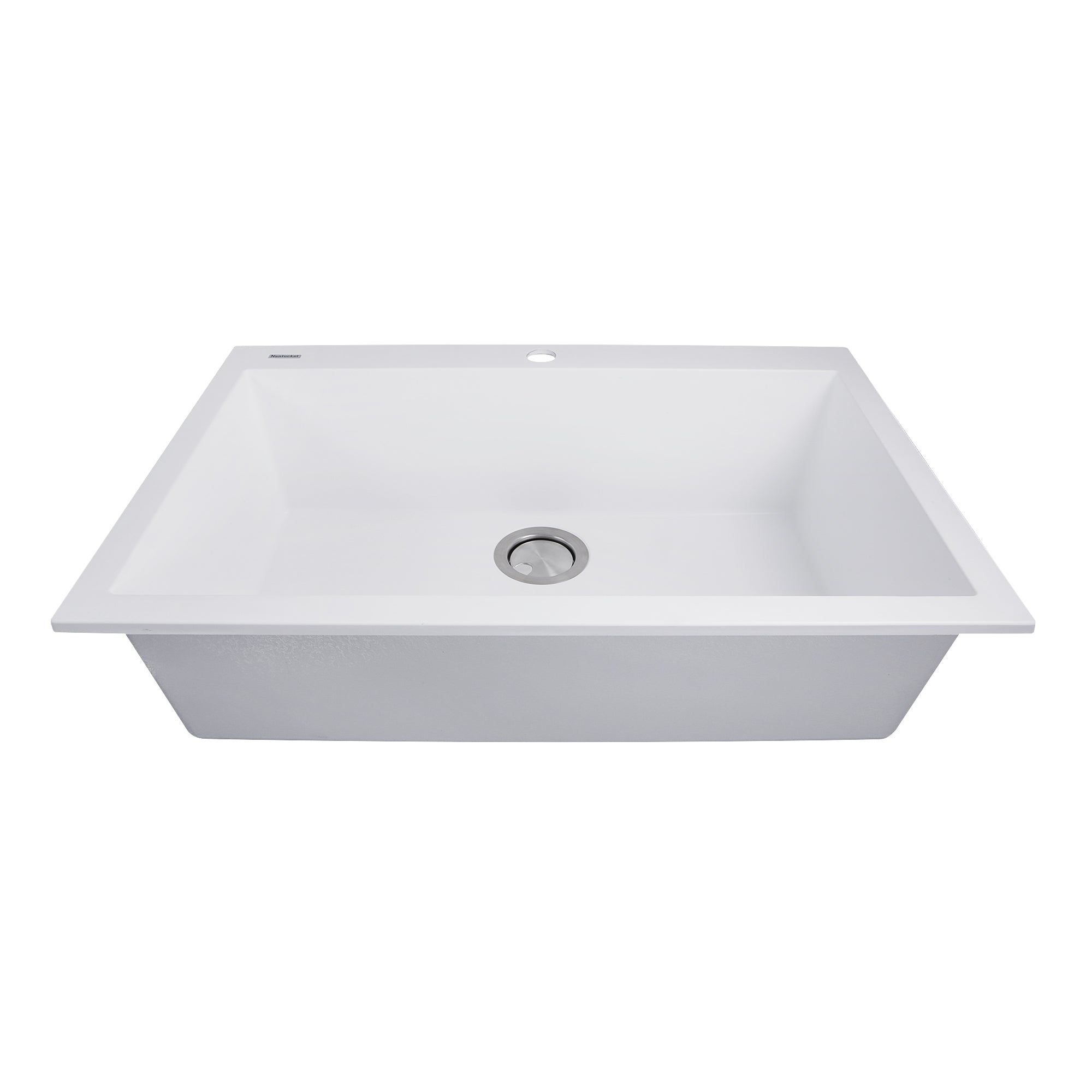Nantucket Sinks Plymouth 30" Granite Composite Kitchen Sink, White, PR3020-DM-W - The Sink Boutique