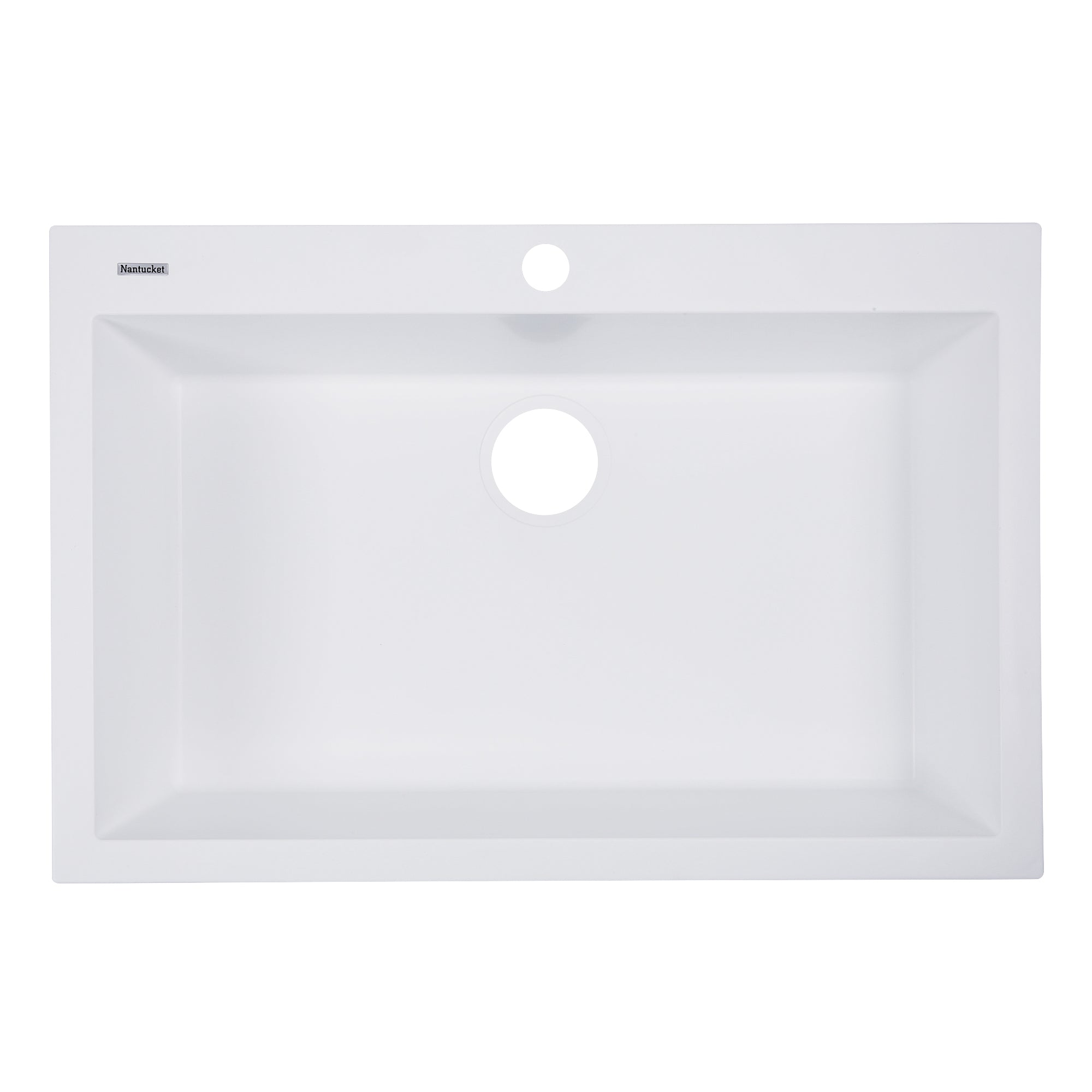 Nantucket Sinks Plymouth 30" Granite Composite Kitchen Sink, White, PR3020-DM-W - The Sink Boutique
