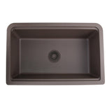 Nantucket Sinks Plymouth 33" Granite Composite Workstation Farmhouse Sink with Accessories, Brown, PR3320-APS-BR - The Sink Boutique