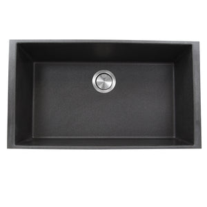 Alternate Image for Nantucket Sinks Plymouth 33" Granite Composite Kitchen Sink, Black, PR3320-BL-UM