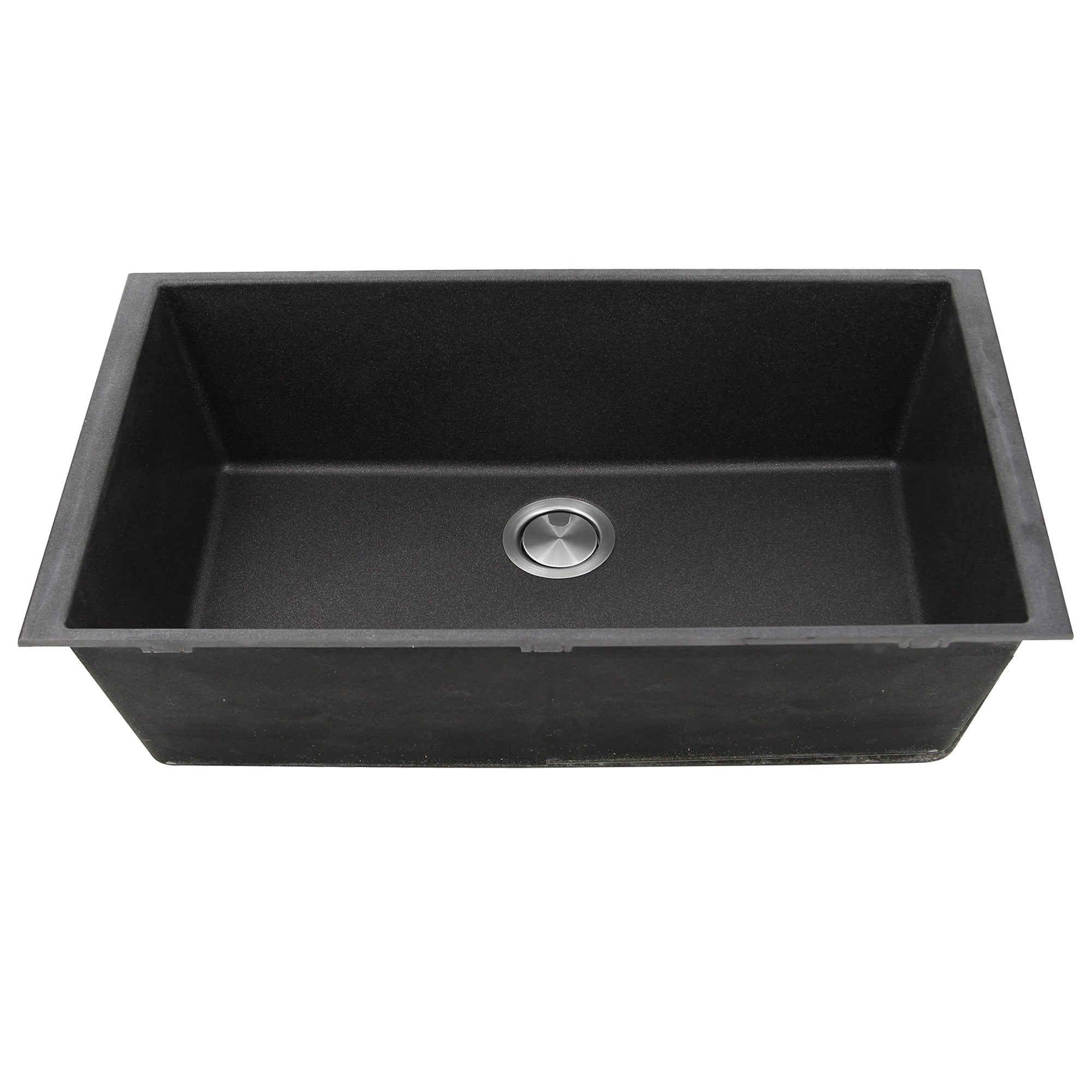 Nantucket Sinks Plymouth 33" Granite Composite Kitchen Sink, Black, PR3320-BL-UM - The Sink Boutique