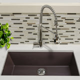 Nantucket Sinks Plymouth 33" Granite Composite Kitchen Sink, Brown, PR3320-BR-UM - The Sink Boutique