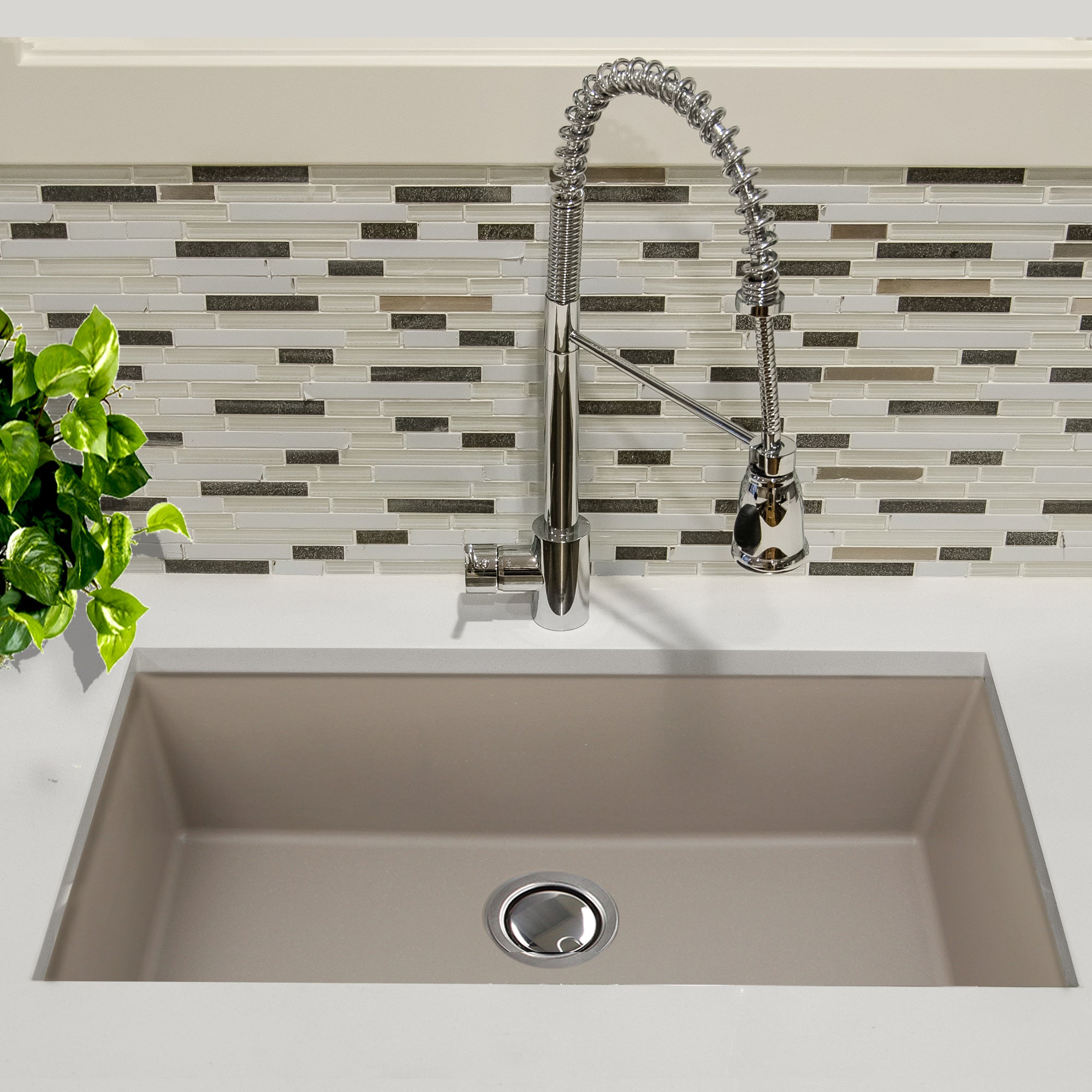 Nantucket Sinks Plymouth 33" Granite Composite Kitchen Sink, Truffle, PR3320-TR-UM - The Sink Boutique