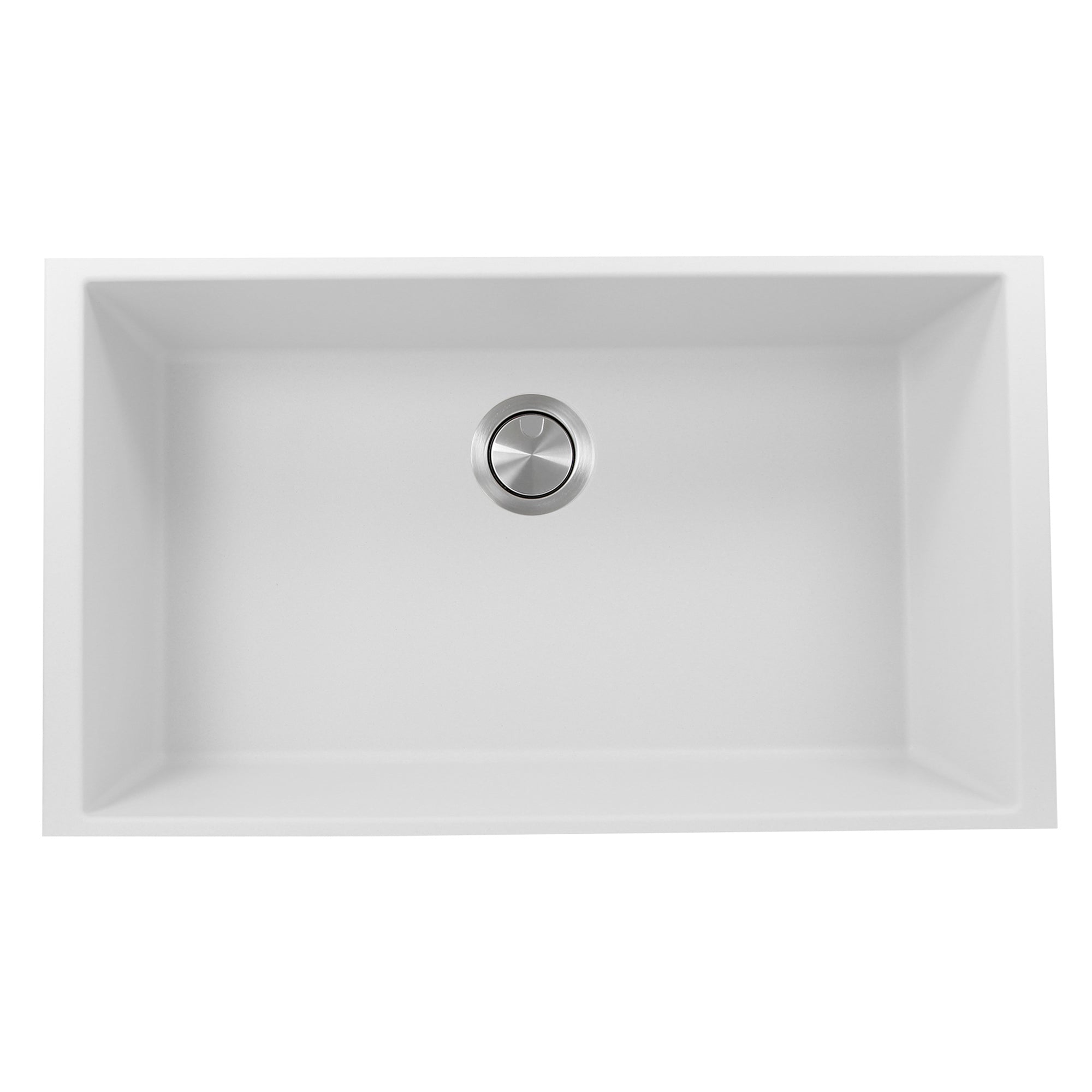 Nantucket Sinks Plymouth 33" Granite Composite Kitchen Sink, White, PR3320-W-UM