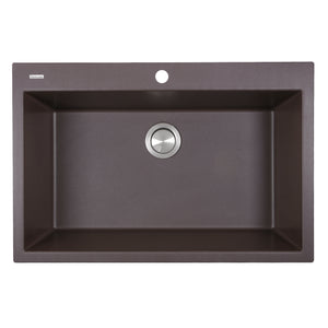 Alternate Image for Nantucket Sinks Plymouth 33" Granite Composite Kitchen Sink, Brown, PR3322-DM-BR