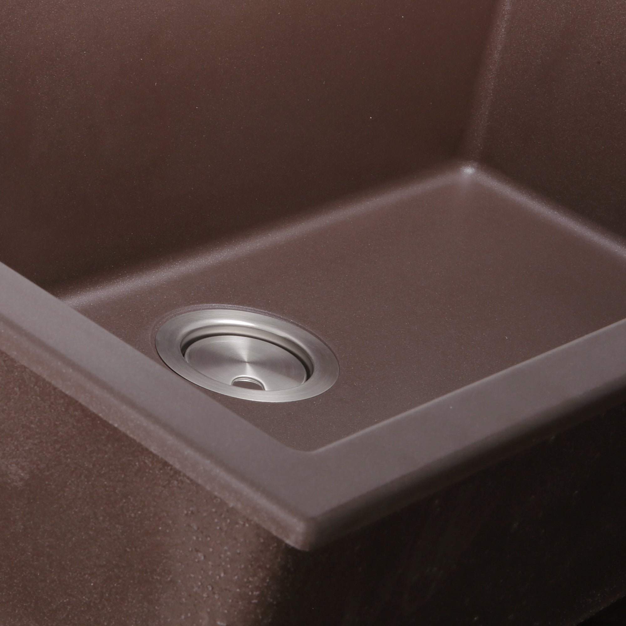 Nantucket Sinks Plymouth 33" Granite Composite Kitchen Sink, Brown, PR3322-DM-BR - The Sink Boutique