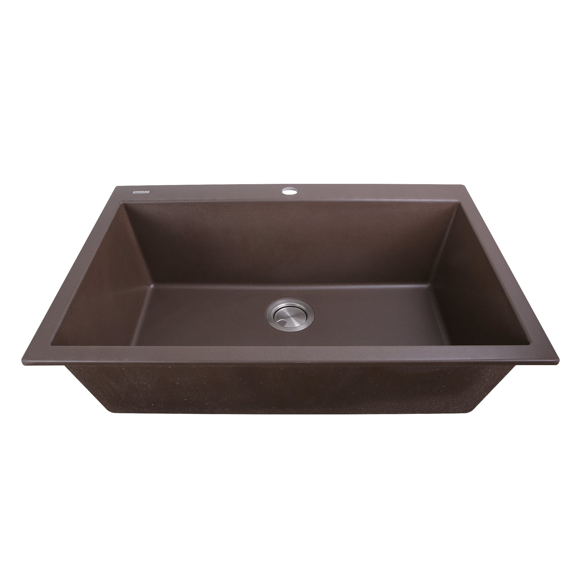 Nantucket Sinks Plymouth 33" Granite Composite Kitchen Sink, Brown, PR3322-DM-BR - The Sink Boutique