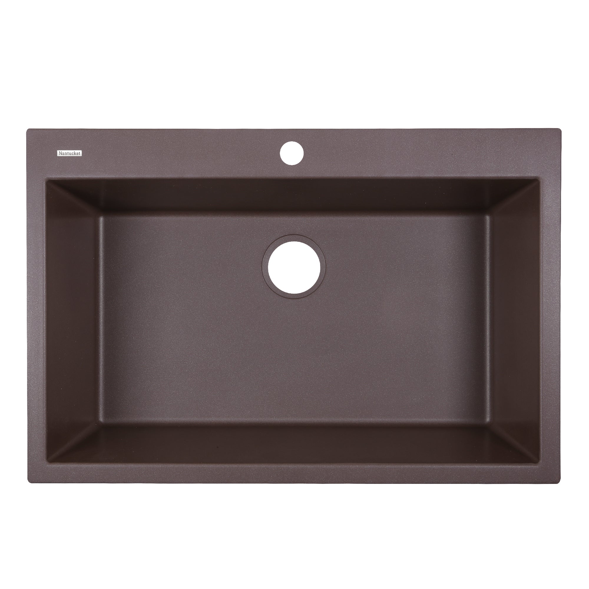 Nantucket Sinks Plymouth 33" Granite Composite Kitchen Sink, Brown, PR3322-DM-BR - The Sink Boutique