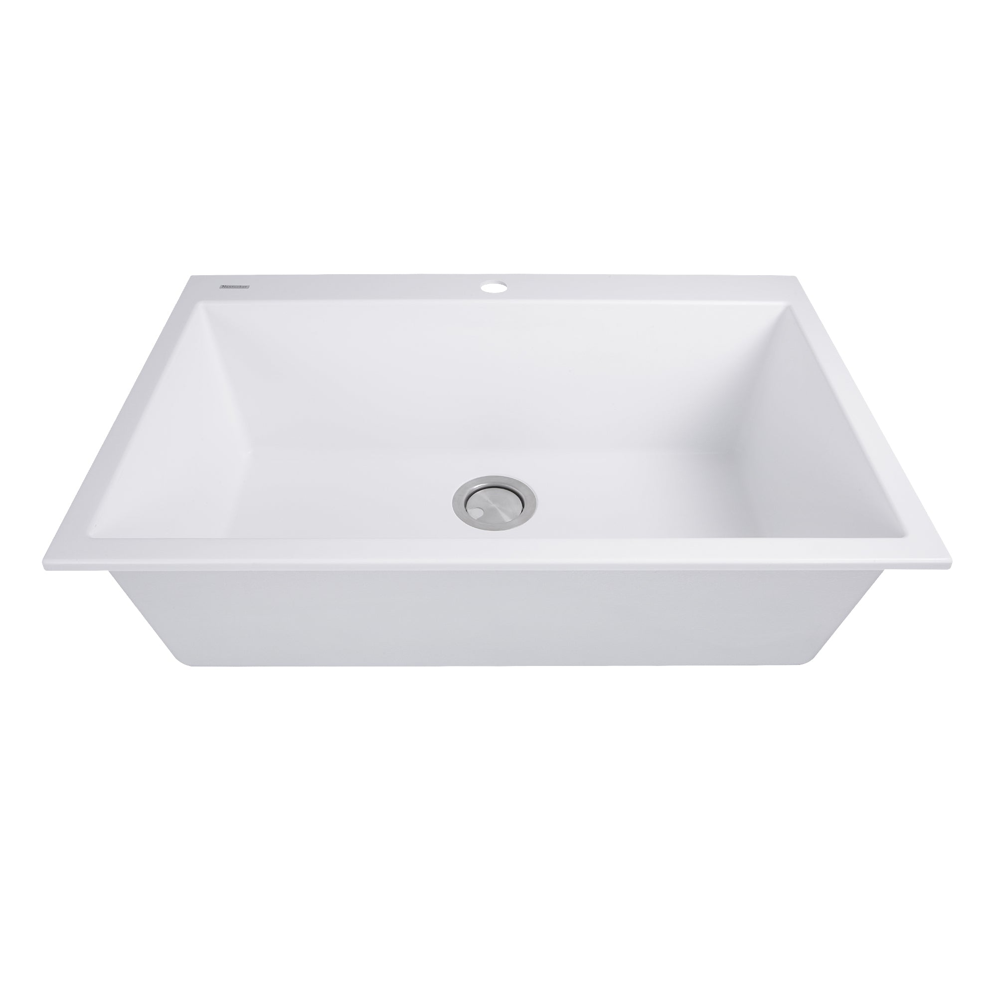 Nantucket Sinks Plymouth 33" Granite Composite Kitchen Sink, White, PR3322-DM-W - The Sink Boutique