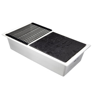 Alternate Image for Nantucket Sinks Plymouth 34" Undermount Granite Composite Workstation Kitchen Sink with Accessories, White, PR3419-W-UM