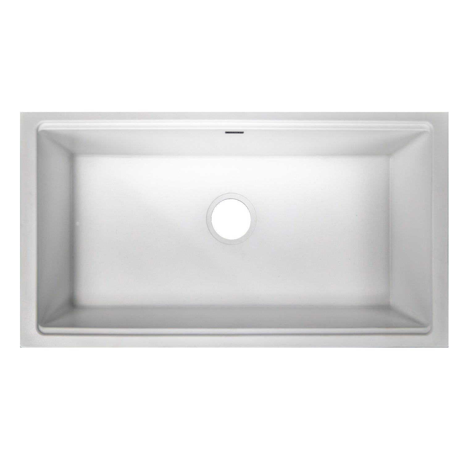 Nantucket Sinks Plymouth 34" Undermount Granite Composite Workstation Kitchen Sink with Accessories, White, PR3419-W-UM