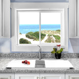 Nantucket Sinks Plymouth 34" Granite Composite Kitchen Sink, 50/50 Double Bowl, White, PR3420PS-W - The Sink Boutique