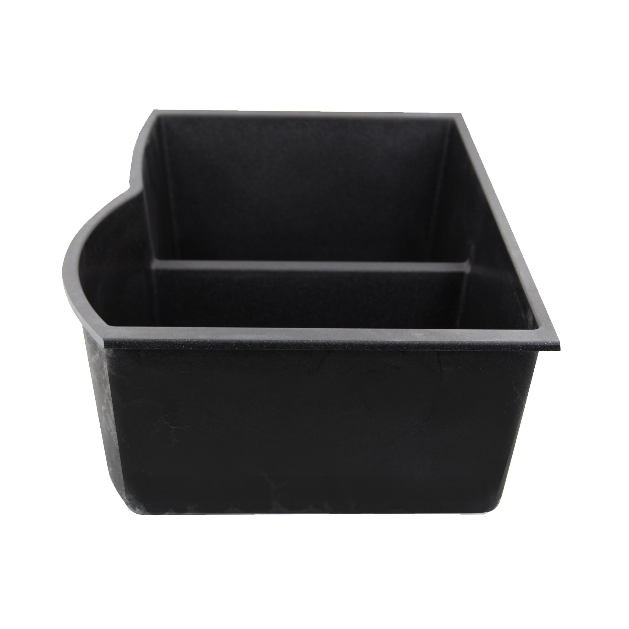 Nantucket Sinks Plymouth 33" Granite Composite Kitchen Sink, 60/40 Double Bowl, Black, PR6040-BL-UM - The Sink Boutique