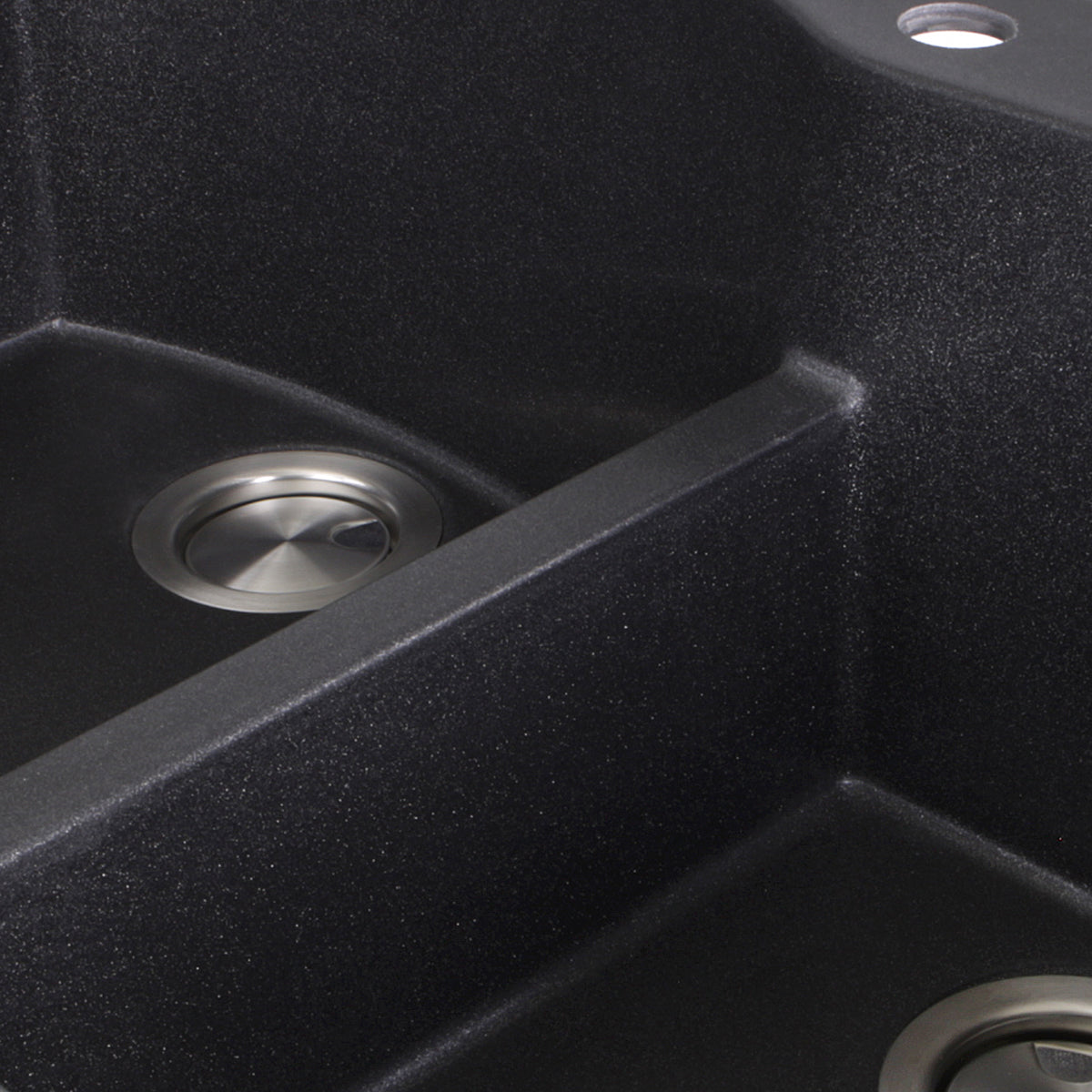 Nantucket Sinks Plymouth 33" Granite Composite Kitchen Sink, 60/40 Double Bowl, Black, PR6040-BL - The Sink Boutique