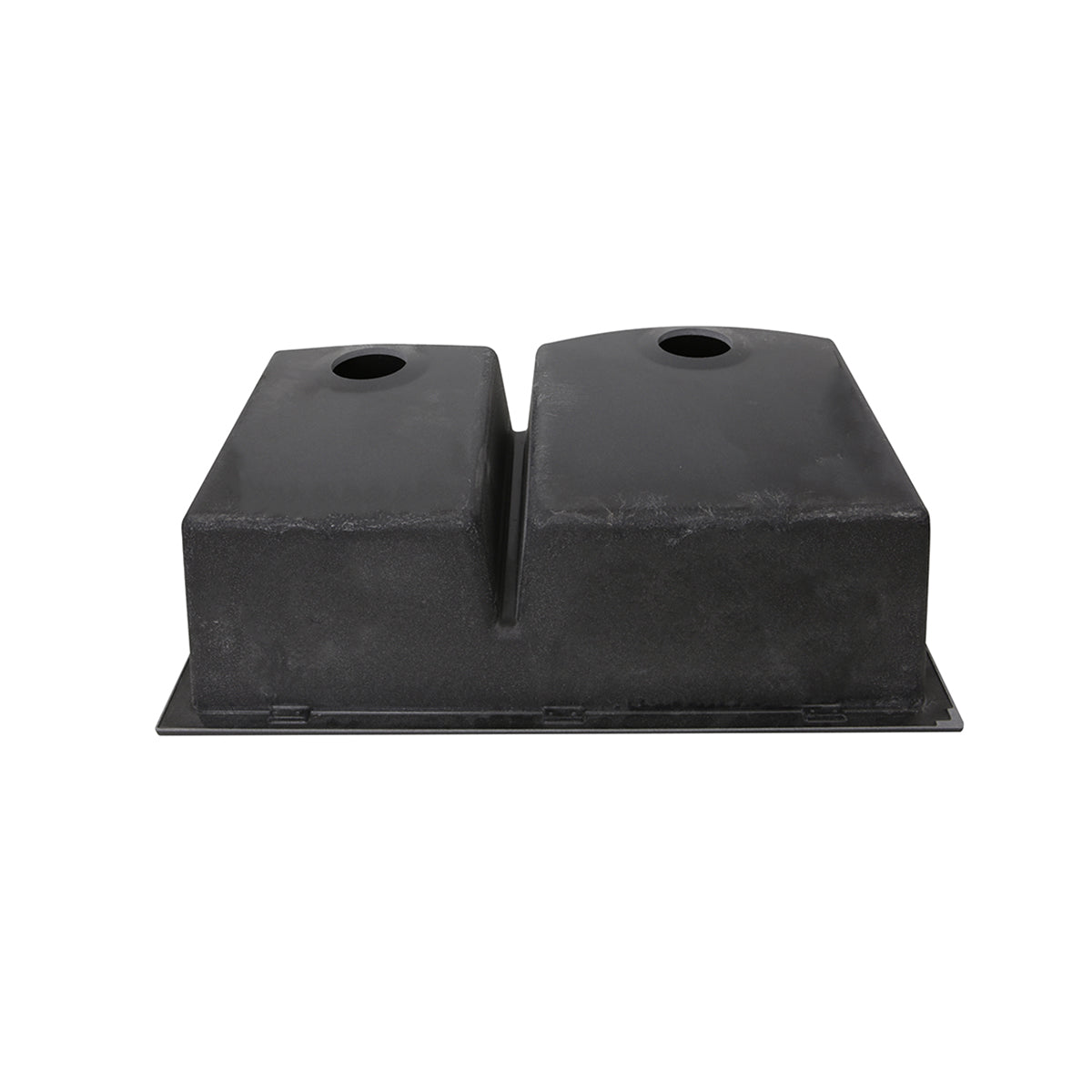 Nantucket Sinks Plymouth 33" Granite Composite Kitchen Sink, 60/40 Double Bowl, Black, PR6040-BL - The Sink Boutique