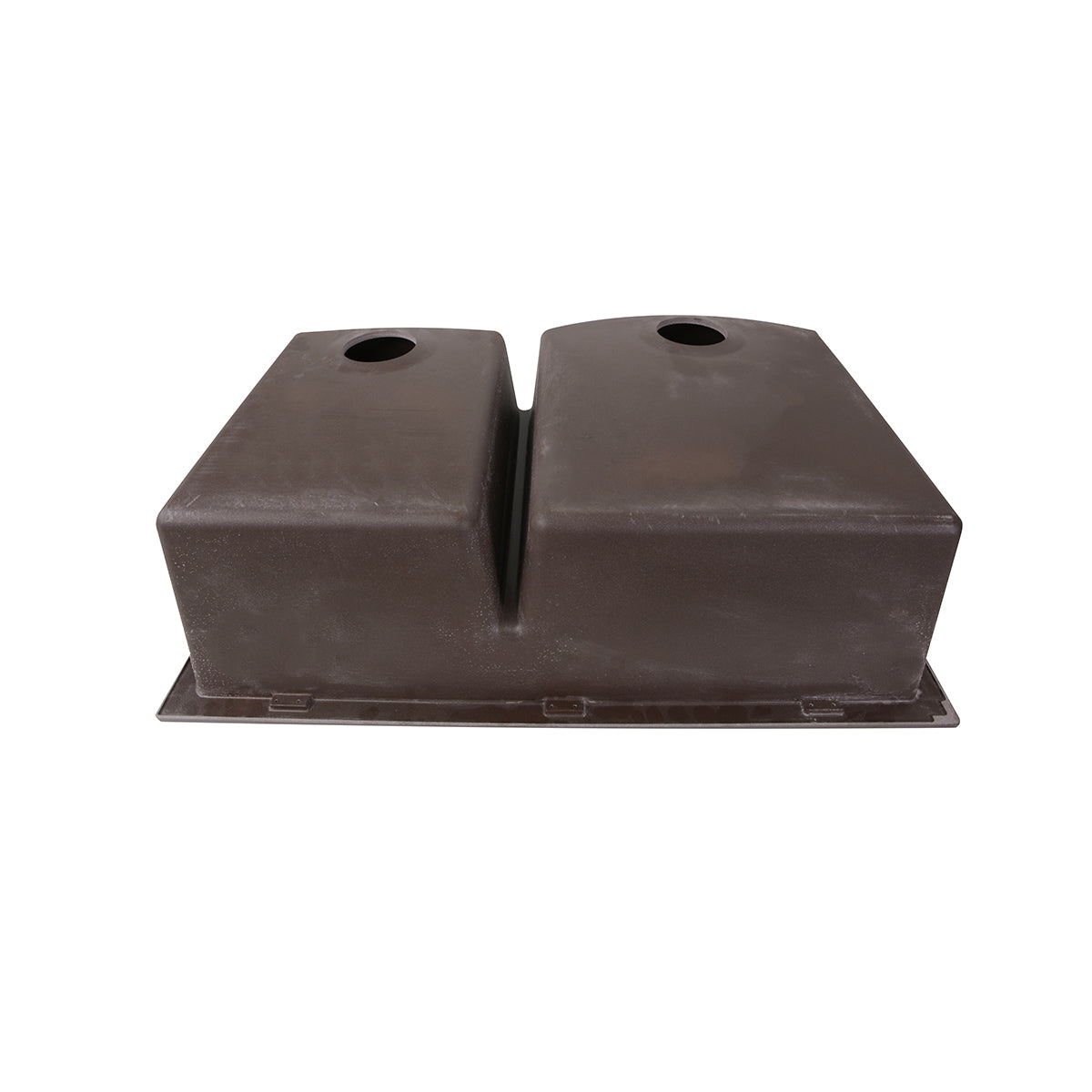 Nantucket Sinks Plymouth 33" Granite Composite Kitchen Sink, 60/40 Double Bowl, Brown, PR6040-BR - The Sink Boutique