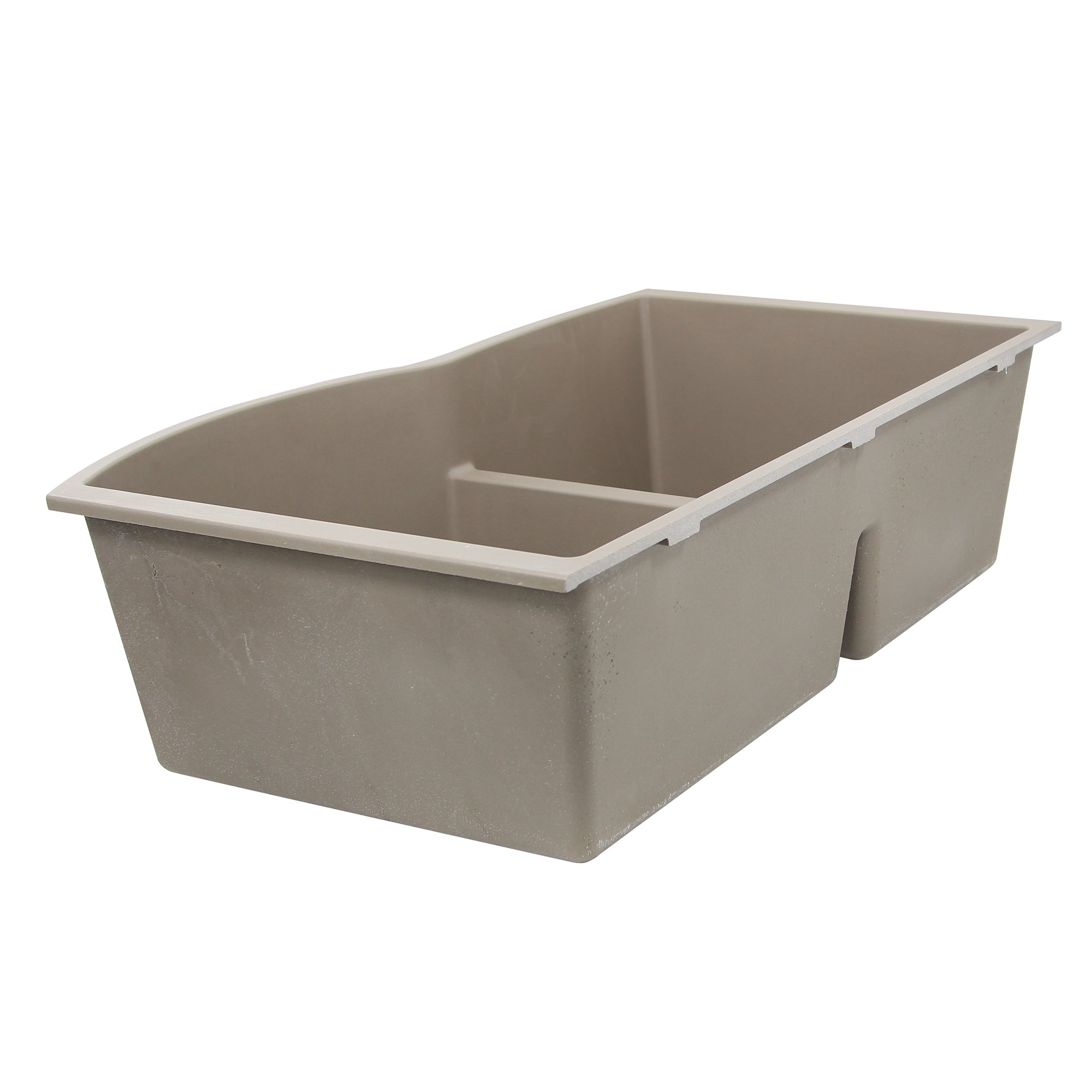 Nantucket Sinks Plymouth 33" Granite Composite Kitchen Sink, 60/40 Double Bowl, Truffle, PR6040-TR-UM - The Sink Boutique