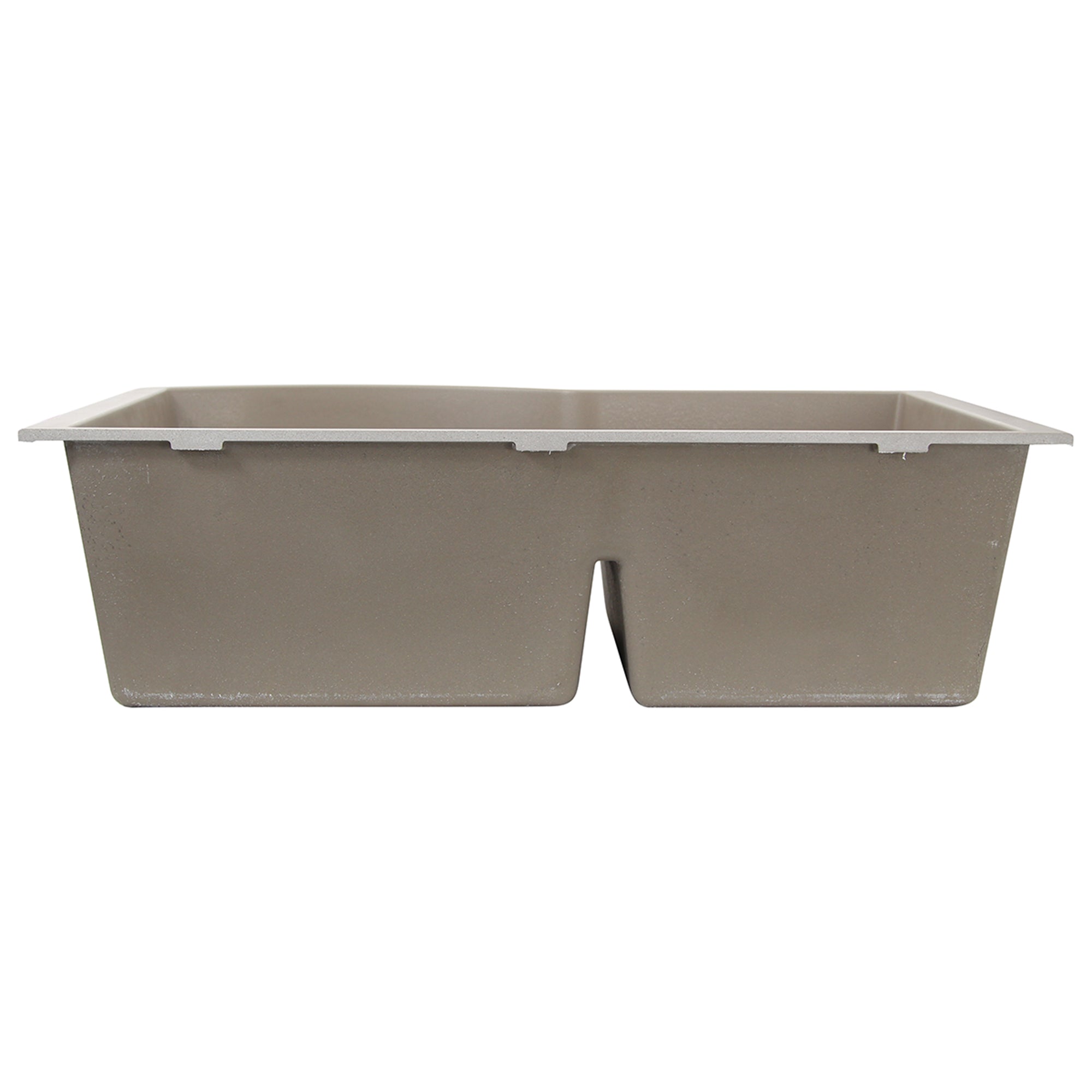 Nantucket Sinks Plymouth 33" Granite Composite Kitchen Sink, 60/40 Double Bowl, Truffle, PR6040-TR-UM - The Sink Boutique