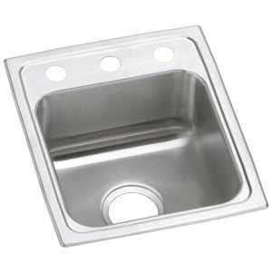 Alternate Image for Elkay Celebrity 15" Stainless Steel Bar Sink, Brushed Satin, 1 Faucet Hole, PSR15171