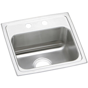 Alternate Image for Elkay Celebrity 17" Stainless Steel Kitchen Sink, 20 Gauge, Brushed Satin, 2 Faucet Hole, PSR17162