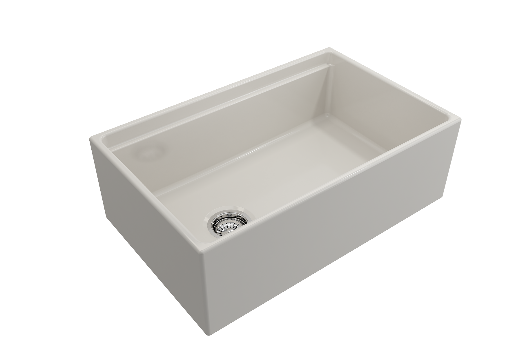 BOCCHI Contempo 30" Fireclay Workstation Farmhouse Sink with Accessories, Biscuit, 1344-014-0120