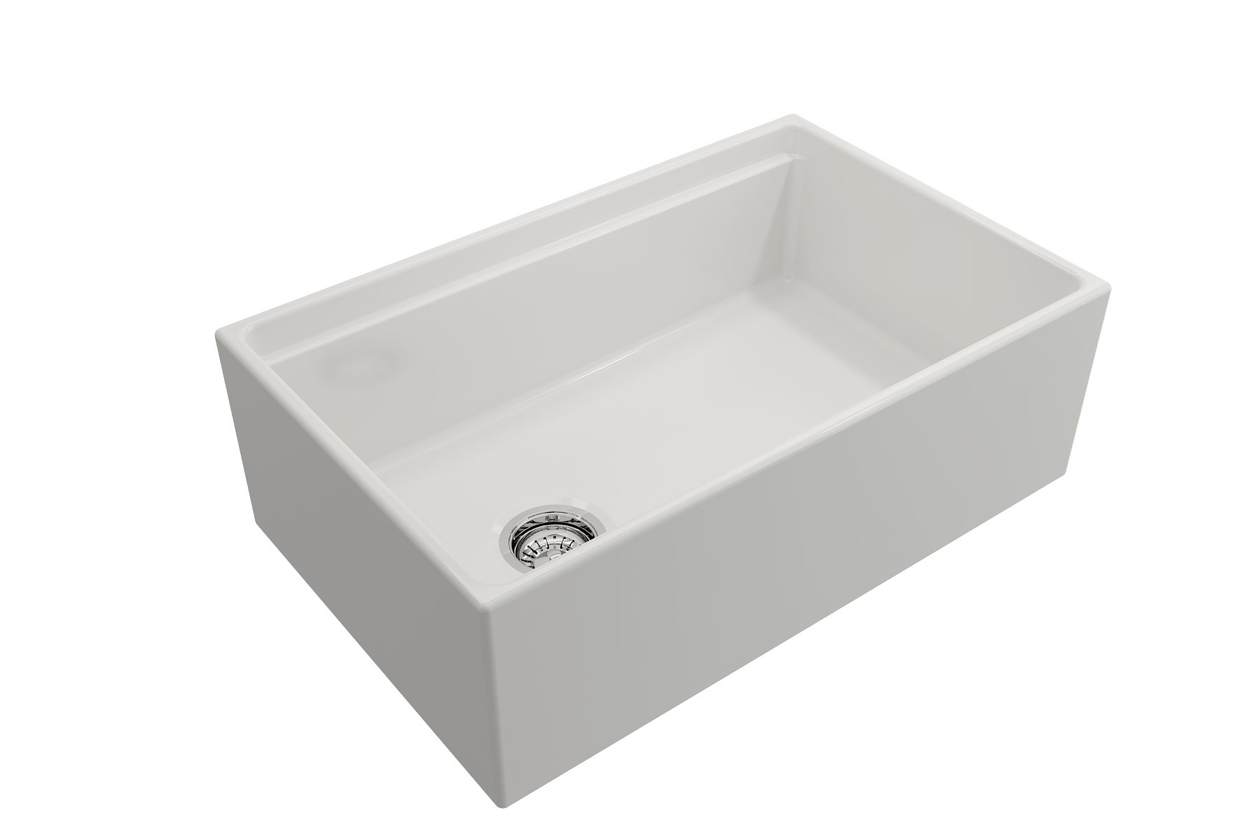 BOCCHI Contempo 30" Fireclay Workstation Farmhouse Sink with Accessories, White, 1344-001-0120
