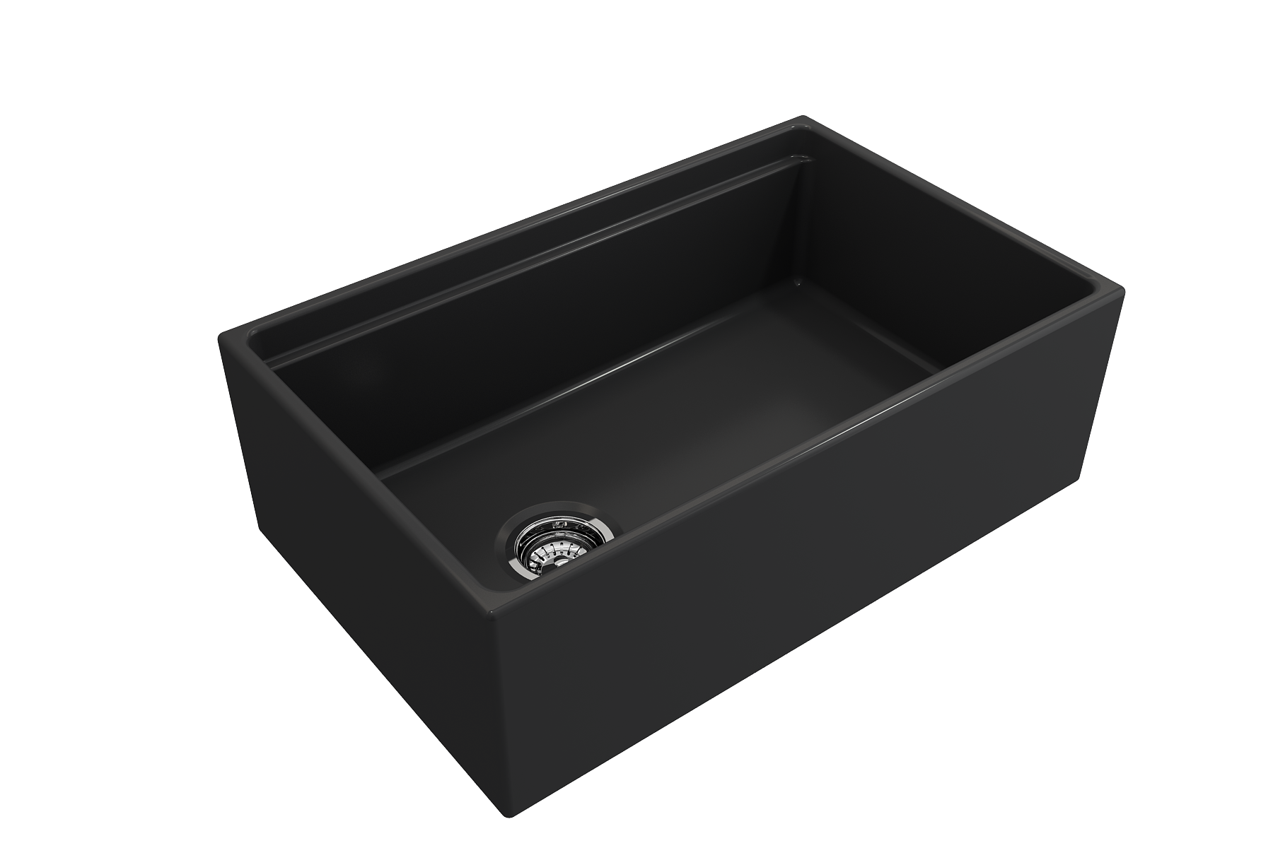 BOCCHI Contempo 30" Fireclay Workstation Farmhouse Sink with Accessories, Matte Dark Gray, 1344-020-0120