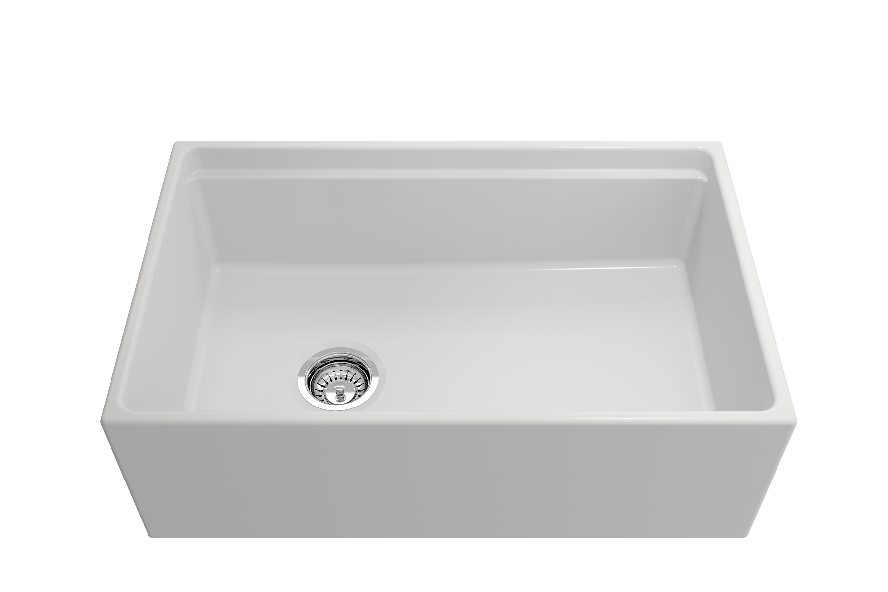 BOCCHI Contempo 30" Fireclay Workstation Farmhouse Sink with Accessories, Matte White, 1344-002-0120