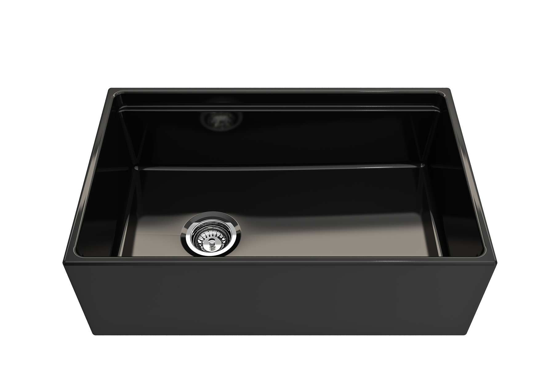 BOCCHI Contempo 30" Fireclay Workstation Farmhouse Sink with Accessories, Black, 1344-005-0120