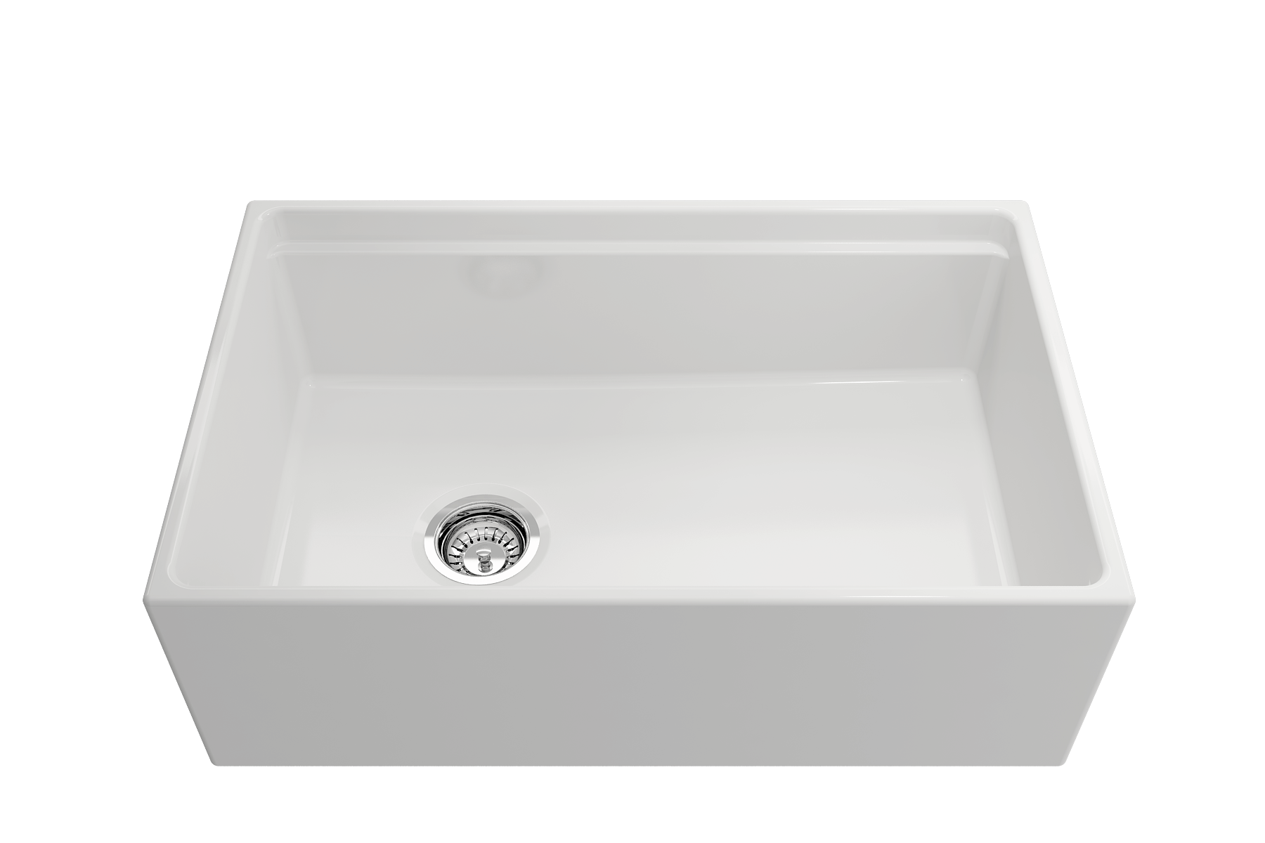 BOCCHI Contempo 30" Fireclay Workstation Farmhouse Sink with Accessories, White, 1344-001-0120