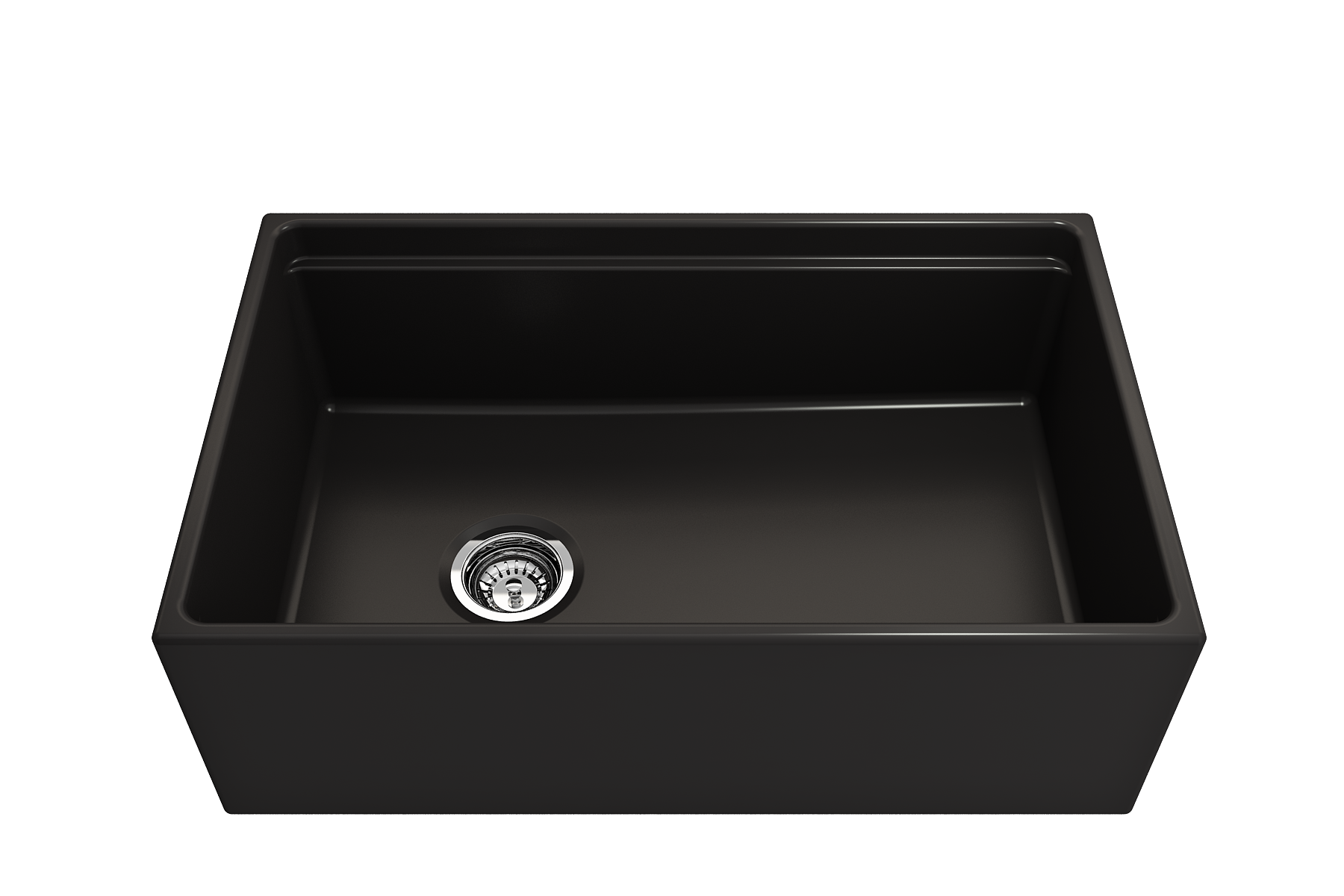 BOCCHI Contempo 30" Fireclay Workstation Farmhouse Sink with Accessories, Matte Black, 1344-004-0120
