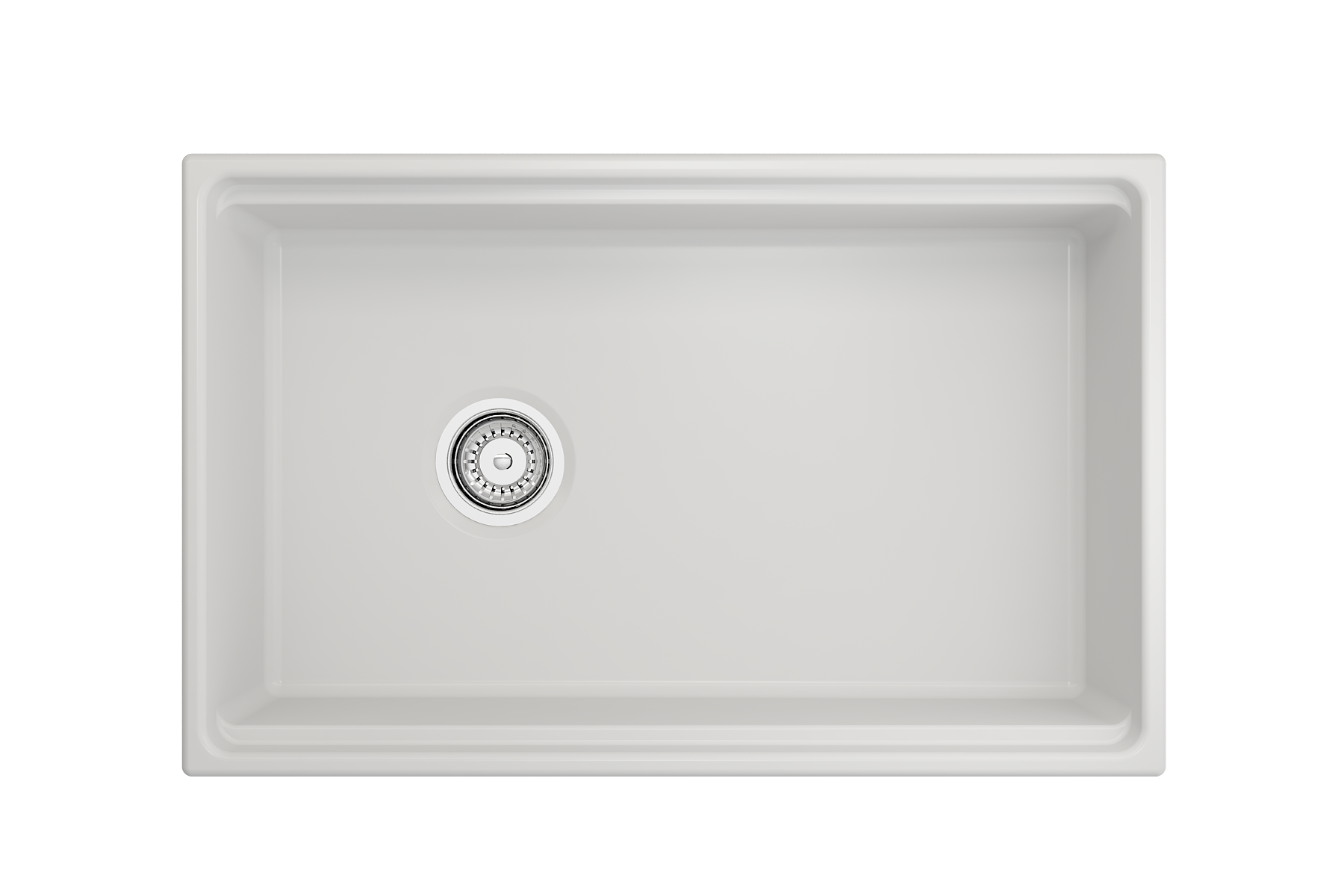 BOCCHI Contempo 30" Fireclay Workstation Farmhouse Sink with Accessories, Matte White, 1344-002-0120
