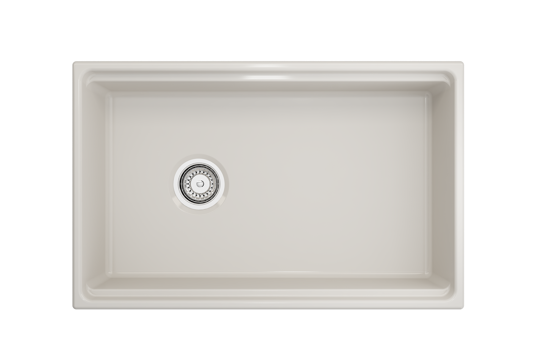 BOCCHI Contempo 30" Fireclay Workstation Farmhouse Sink with Accessories, Biscuit, 1344-014-0120