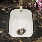 Houzer 12" Fireclay Undermount Bar Sink, White, Platus Series, PTB-1318 WH - The Sink Boutique