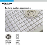 Houzer 12" Fireclay Undermount Bar Sink, White, Platus Series, PTB-1318 WH - The Sink Boutique