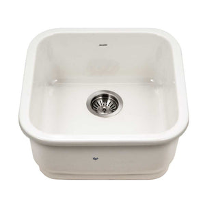 Alternate Image for Houzer 19" Fireclay Undermount Bar Sink, Biscuit, Platus Series, PTB-1919 BQ