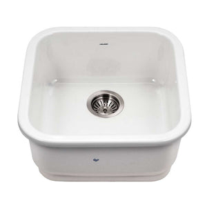 Alternate Image for Houzer 19" Fireclay Undermount Bar Sink, White, Platus Series, PTB-1919 WH
