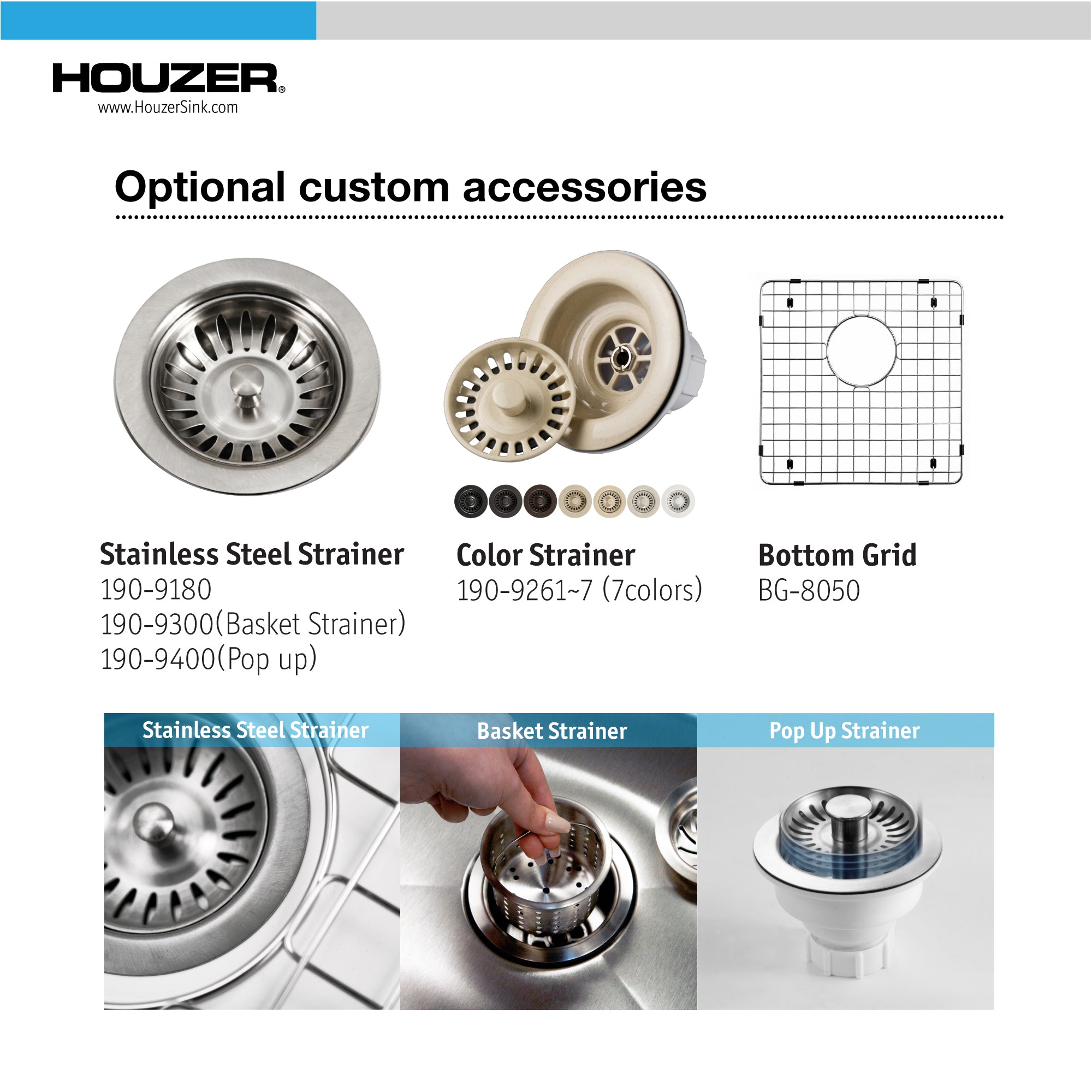 Houzer Platus 18" Square Fireclay Bar/Prep Sink, Biscuit, PTB-2020 BQ