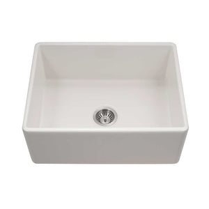 Alternate Image for Houzer 26" Fireclay Single Bowl Farmhouse Kitchen Sink, Biscuit, Platus Series, PTS-2600 BQ