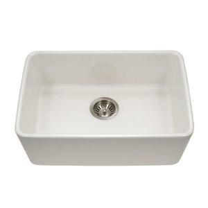 Alternate Image for Houzer 23" Fireclay Undermount Single Bowl Kitchen Sink, Biscuit, Platus Series, PTU-2400 BQ