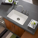 Houzer 23" Fireclay Undermount Single Bowl Kitchen Sink, Biscuit, Platus Series, PTU-2400 BQ - The Sink Boutique