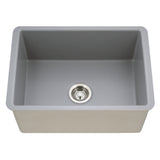 Houzer Platus 18" Undermount Fireclay Kitchen Sink, Gray, PTU-2800 GR