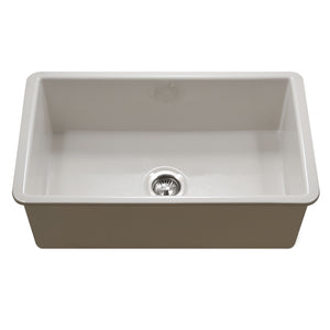 Alternate Image for Houzer Platus 18" Undermount Fireclay Kitchen Sink, Biscuit, PTU-3600 BQ