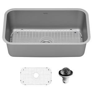 Alternate Image for Karran Profile 30" Undermount Stainless Steel Kitchen Sink with Accessories, 18 Gauge, PU25-PK1