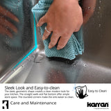 Karran Profile 30" Undermount Stainless Steel Kitchen Sink with Accessories, 16 Gauge, PU55-PK1